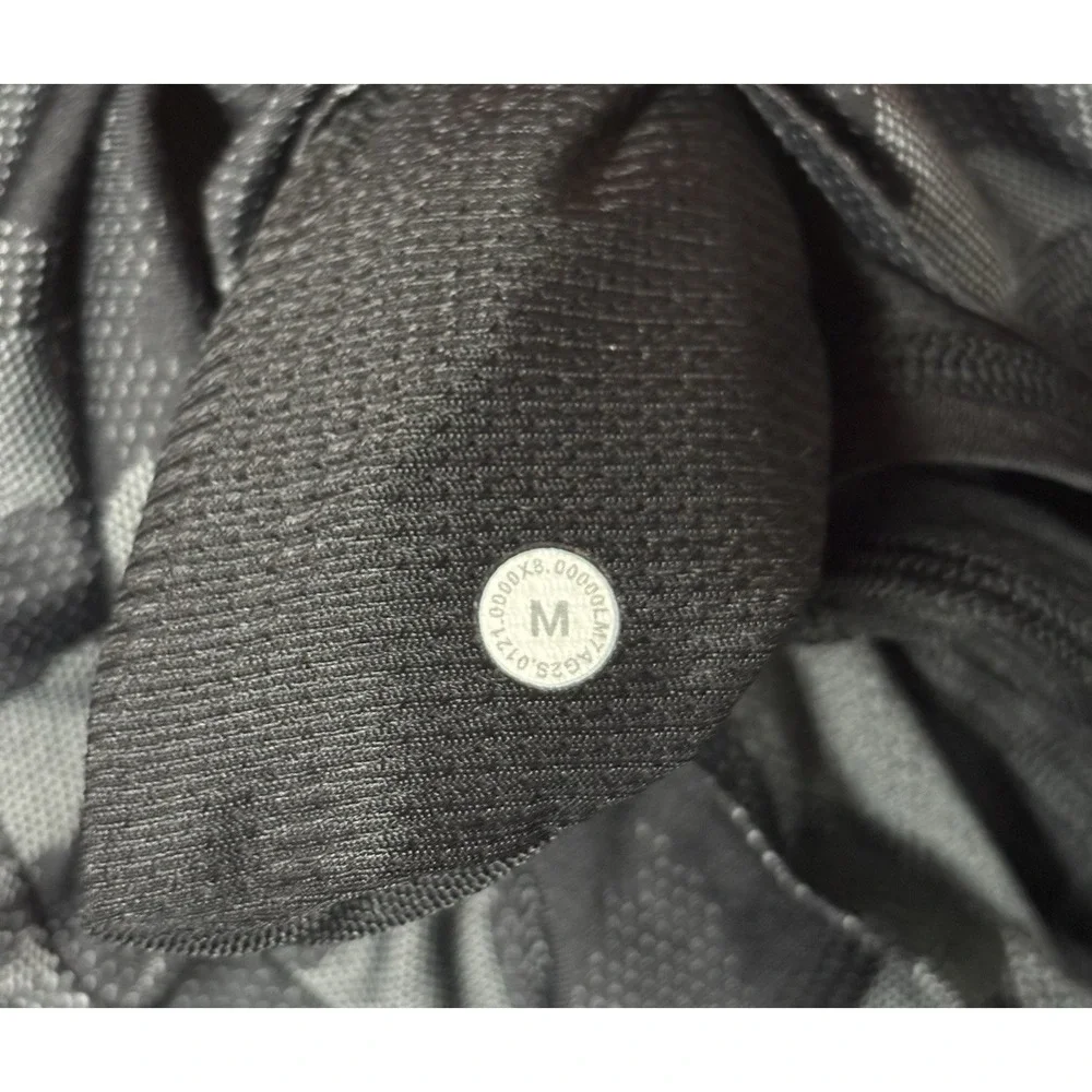 Lululemon Shorts Mens M Black Gray Camo Surge Lined Stretch Gym Run Train
